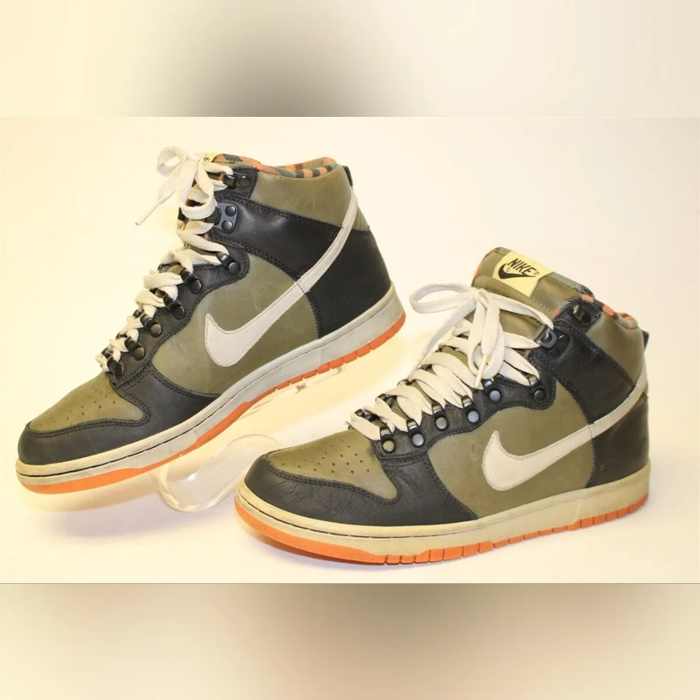 Nike Dunk High Premium Ht Olive Green Leather High Top Sneaker Men 9.5 43